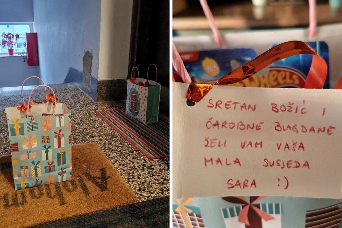 "Imamo najbolju susjedu": Sara iz Zagreba ostavila poklone pred vratima svih susjeda