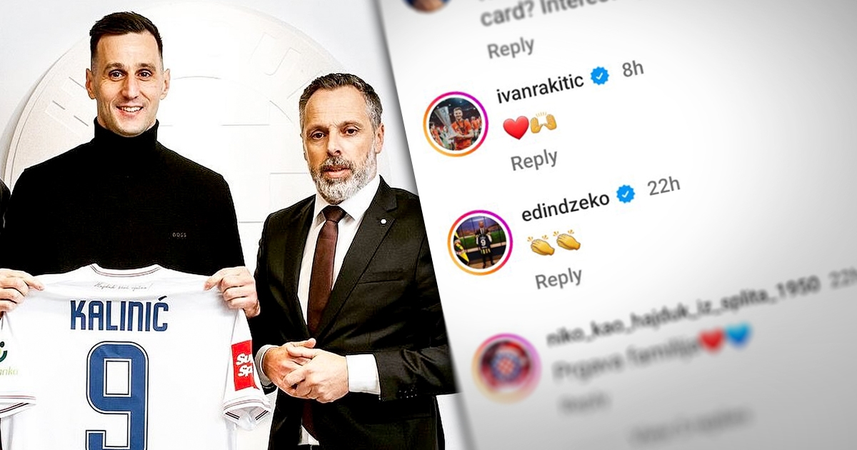 Rakitić i Džeko izazvali delirij kod navijača Hajduka. Pohvalili su Kalinićev potez