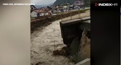 VIDEO Poplave u Srbiji, evakuirano 70-ak ljudi, 7 mostova oštećeno, čovjeka izvlačili