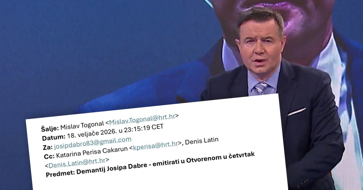 Dabro objavio mail koji je sinoć dobio od Mislava Togonala