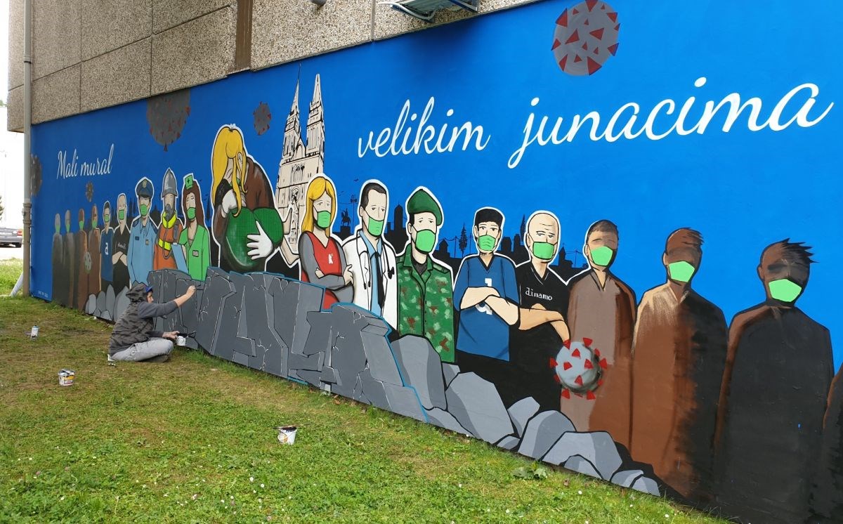 Mali mural velikim junacima: U Zagrebu osvanuo mural s prekrasnom porukom