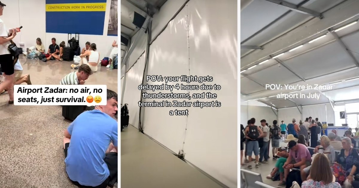 Zadarski aerodrom viralan na TikToku, ljudi se žale na vrućinu i gužve u šatoru