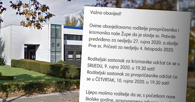 Majka iz Zagreba tvrdi: Svećenik je najavio roditeljski u zatvorenom prostoru crkve