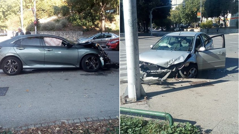 Sudar u Splitu, čovjek spasio pješake od naleta auta