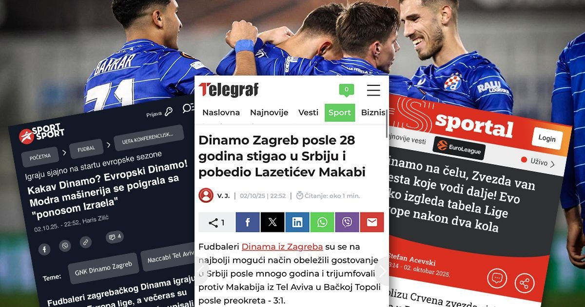 Regija: Dinamo se nakon 28 godina vratio u Srbiju i poigrao s ponosom Izraela