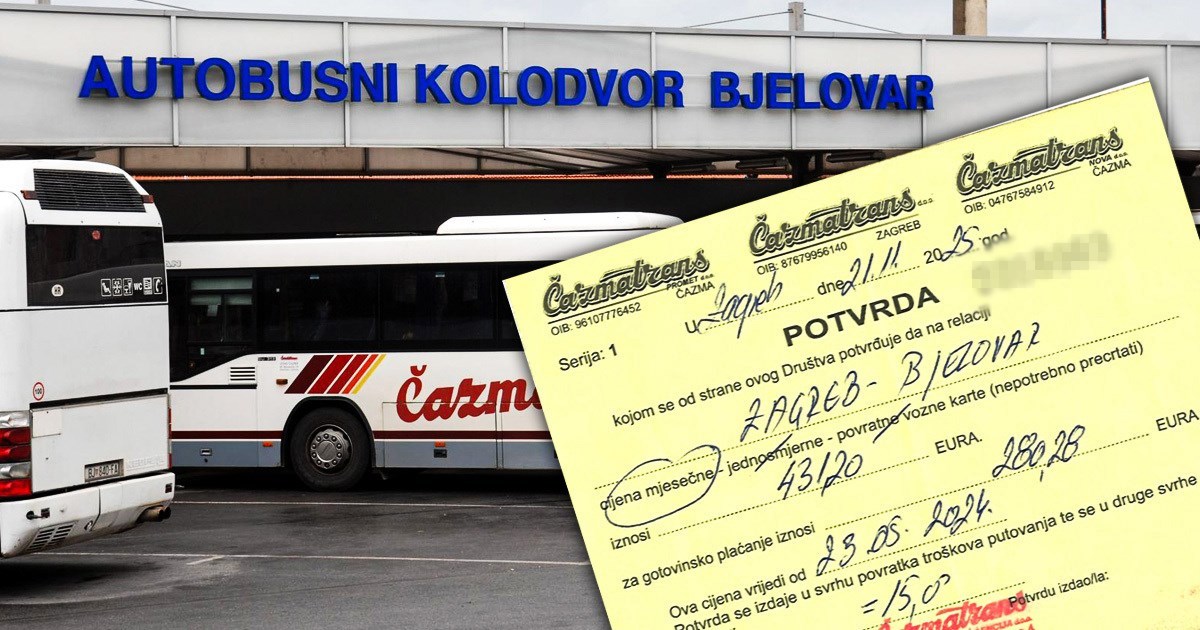 Čitatelj: Čazmatrans naplaćuje 15 eura za potvrdu o cijeni karte