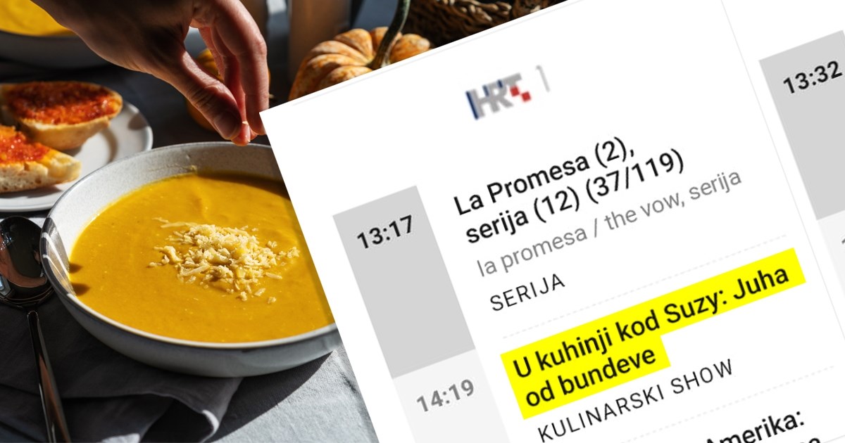 HRT u travnju prikazao kako se priprema juha od bundeve