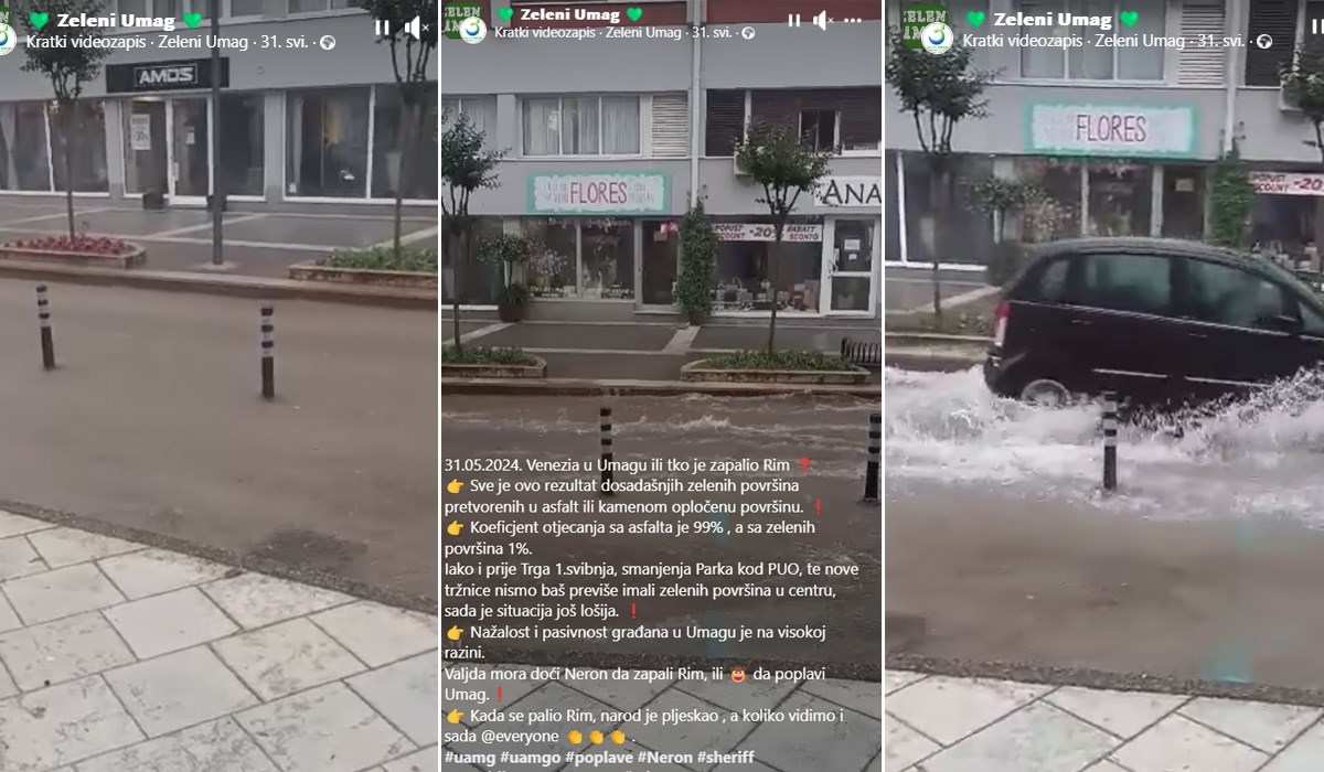 VIDEO Poplavljena ulica u Umagu