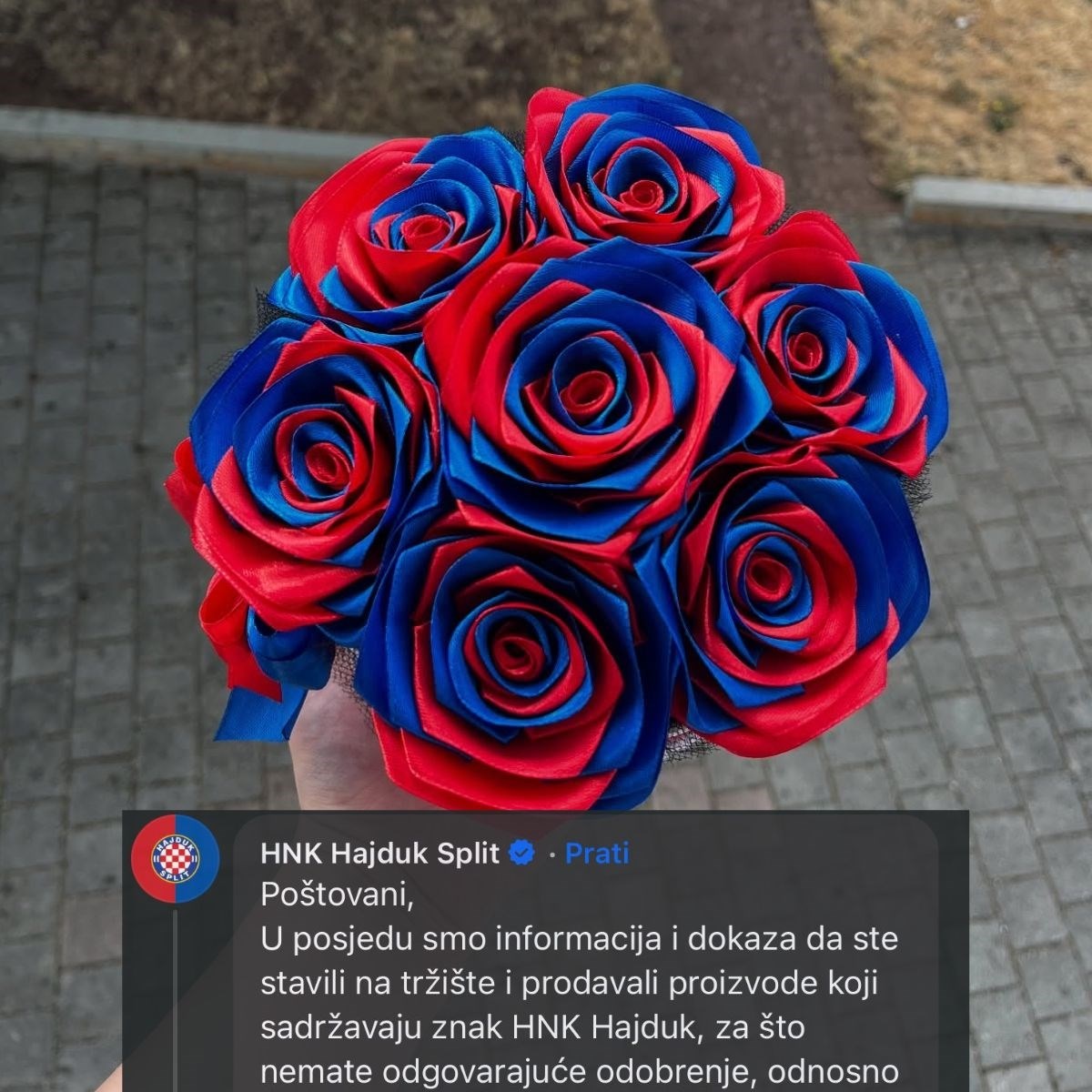 Hajduk na Facebooku pisao Satenskim ružicama: "Maknite proizvode s našim logom"