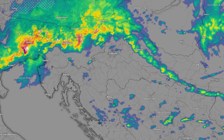 Stiže grmljavinsko nevrijeme i olujan vjetar, u Međimurju i Zagorju već je krenulo