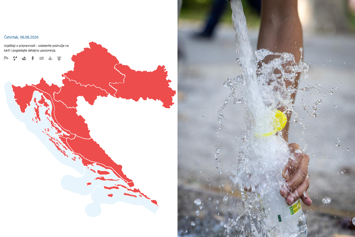 Crveni alarm za cijelu Hrvatsku: Još danas ekstremna vrućina