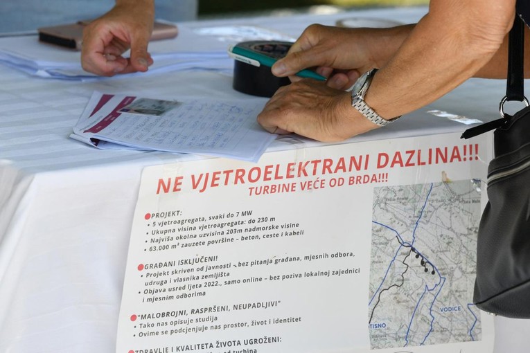 Grmoja: Tražimo da se javno objave podaci o utjecaju vjetroelektrane kod Vodica