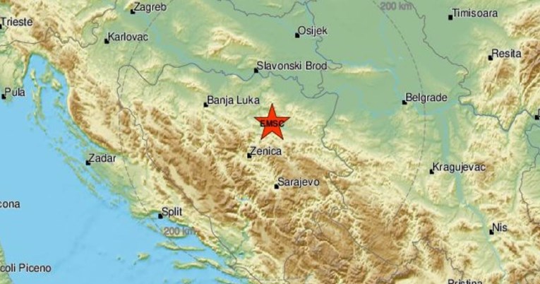 U BiH potres magnitude 2.7