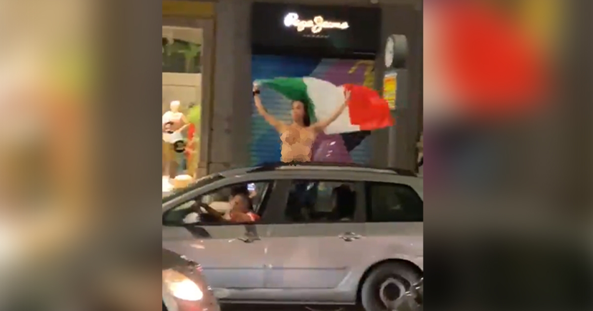 (18+) Pogledajte kako je talijanska navijačica proslavila naslov prvaka Europe