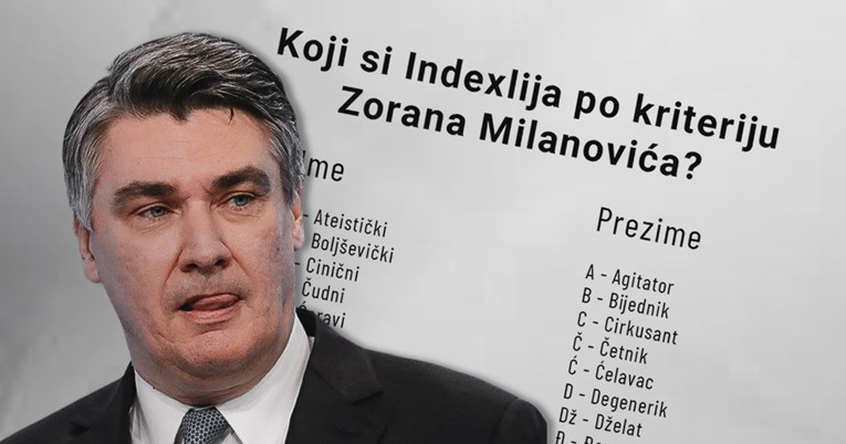 Saznajte koji ste indexlija prema kriteriju Zorana Milanovića