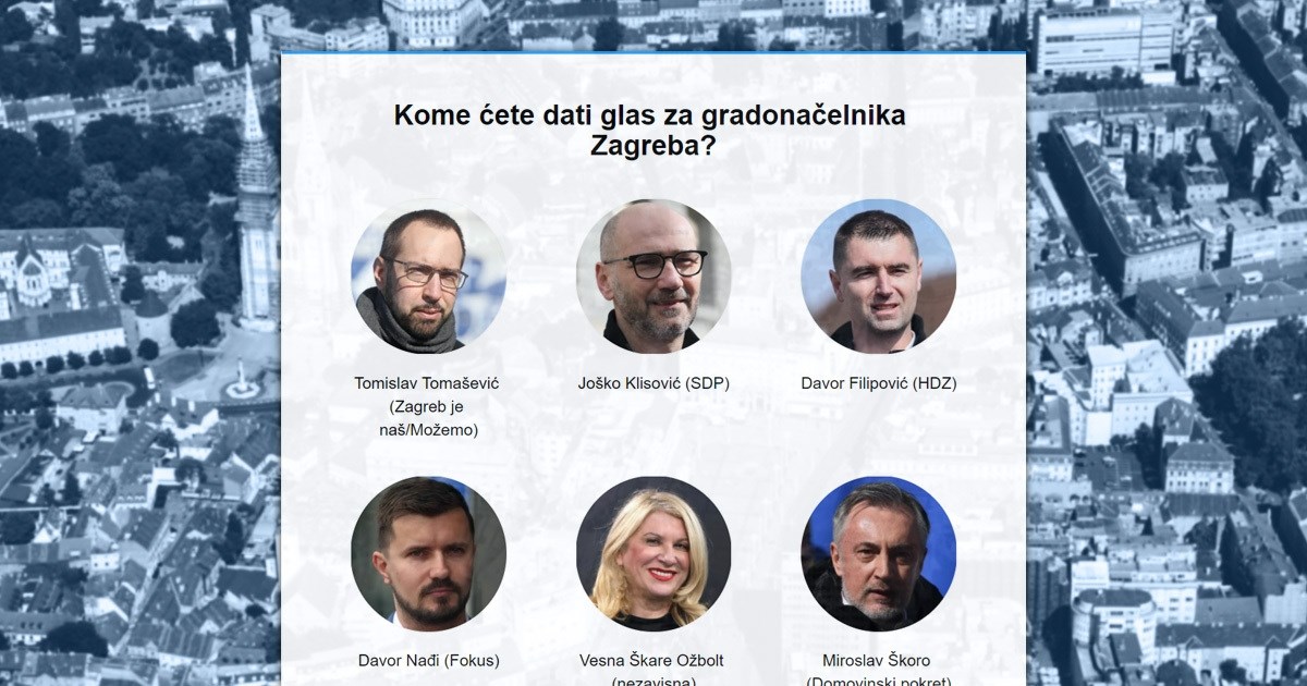 VELIKA ANKETA Kome ćete dati glas za gradonačelnika Zagreba?