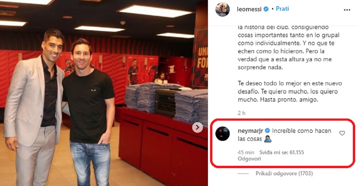 Messijev status o Suarezu je viralan. Javio se Neymar i napao Barcelonu