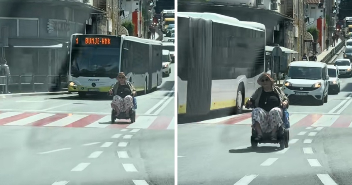 Snimka iz Splita je hit: Baka u kolicima vozila se cestom, iza nje kolona