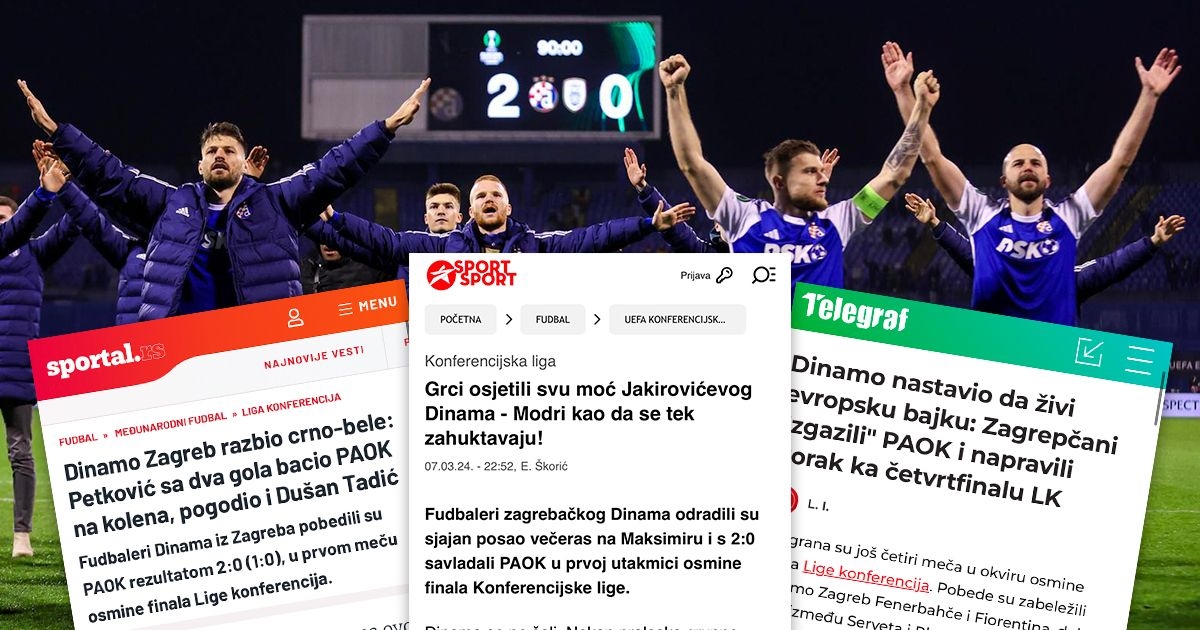 Regija: Dinamo je razbio i zgazio PAOK. Jakirovićeva ekipa se tek zahuktava