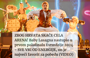 Ovako srpski mediji pišu o Lasagninom nastupu: "Zbog Hrvata skače cijela Arena"