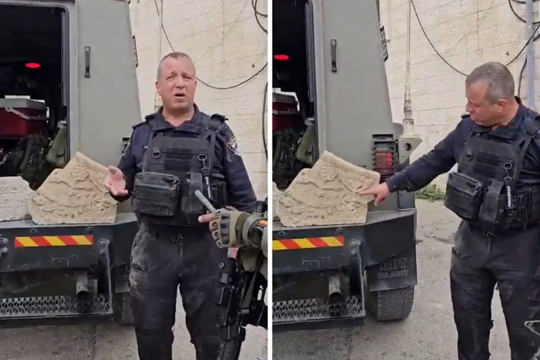 VIDEO Zapovjednik iz izraelske policije ušao u palestinsko selo, uzeo drevni kamen