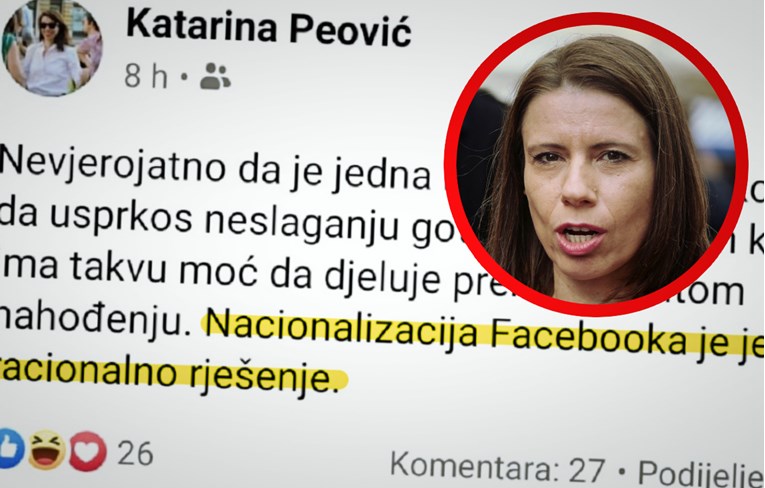 Peović: Nacionalizacija Facebooka je jedino racionalno rješenje