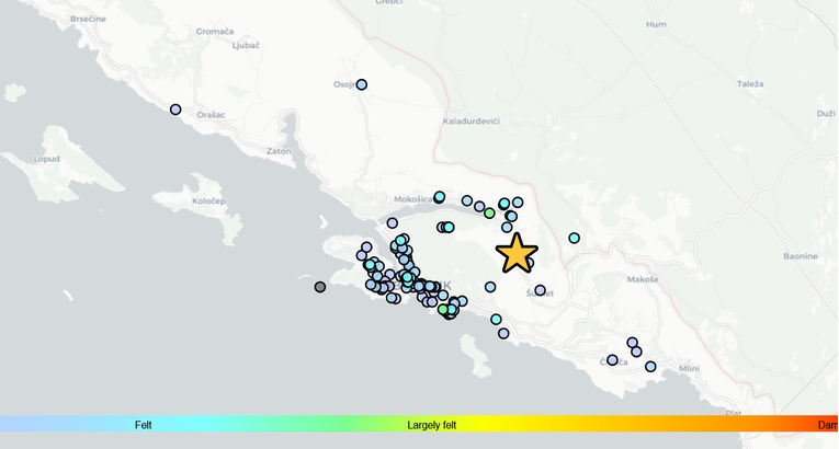 Nakon Novog Vinodolskog potres i kod Dubrovnika
