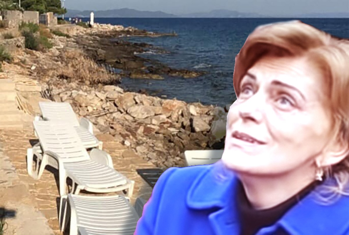 Pogledajte betoniranu plažu ispred vile međugorske vidjelice na Hvaru