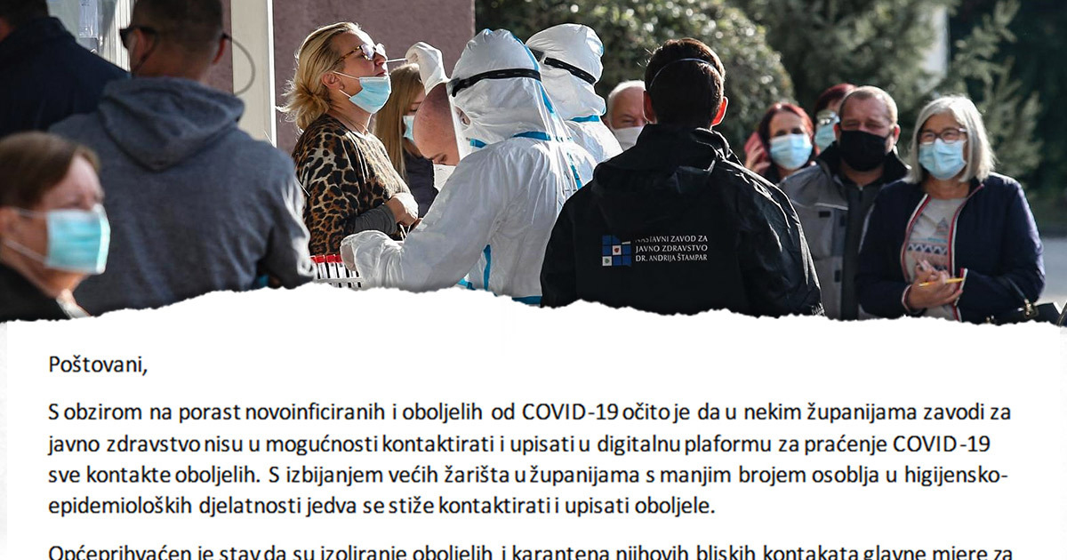 Zaraženi će sami slati kontakte u karantenu jer je sustav pred kolapsom