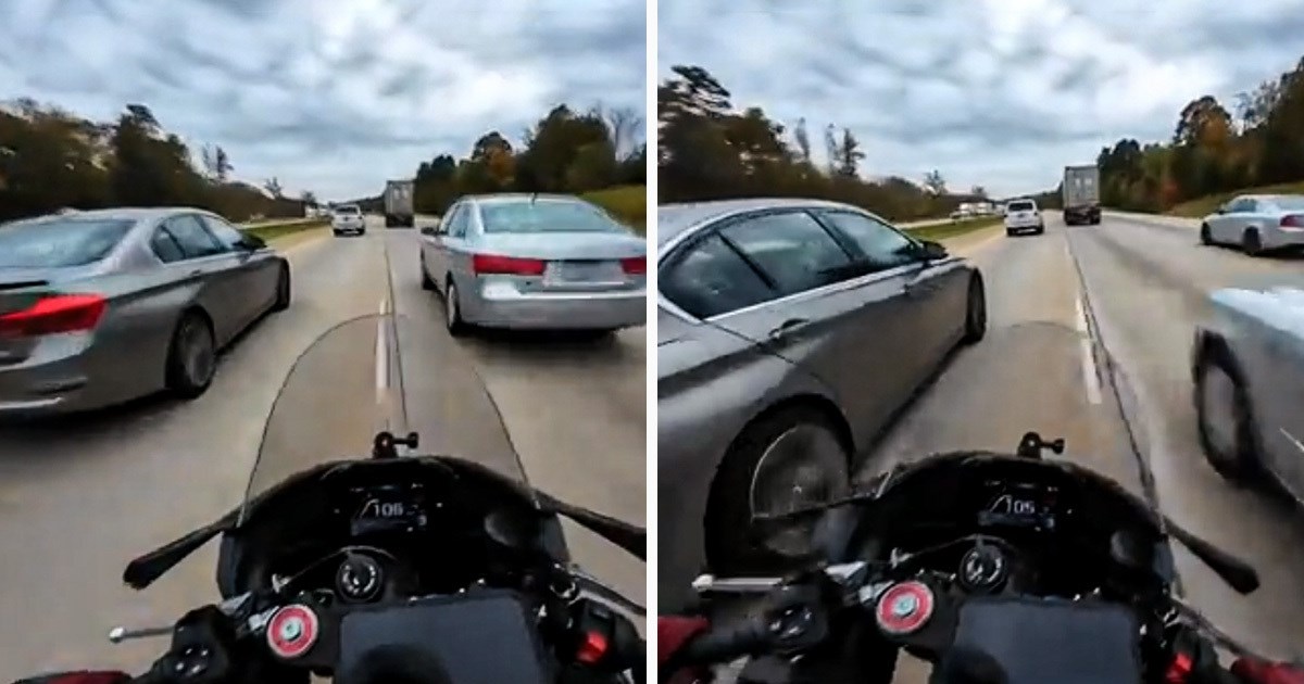 VIDEO Motociklista pri 170 km/h udario BMW, pogledajte njegovu reakciju