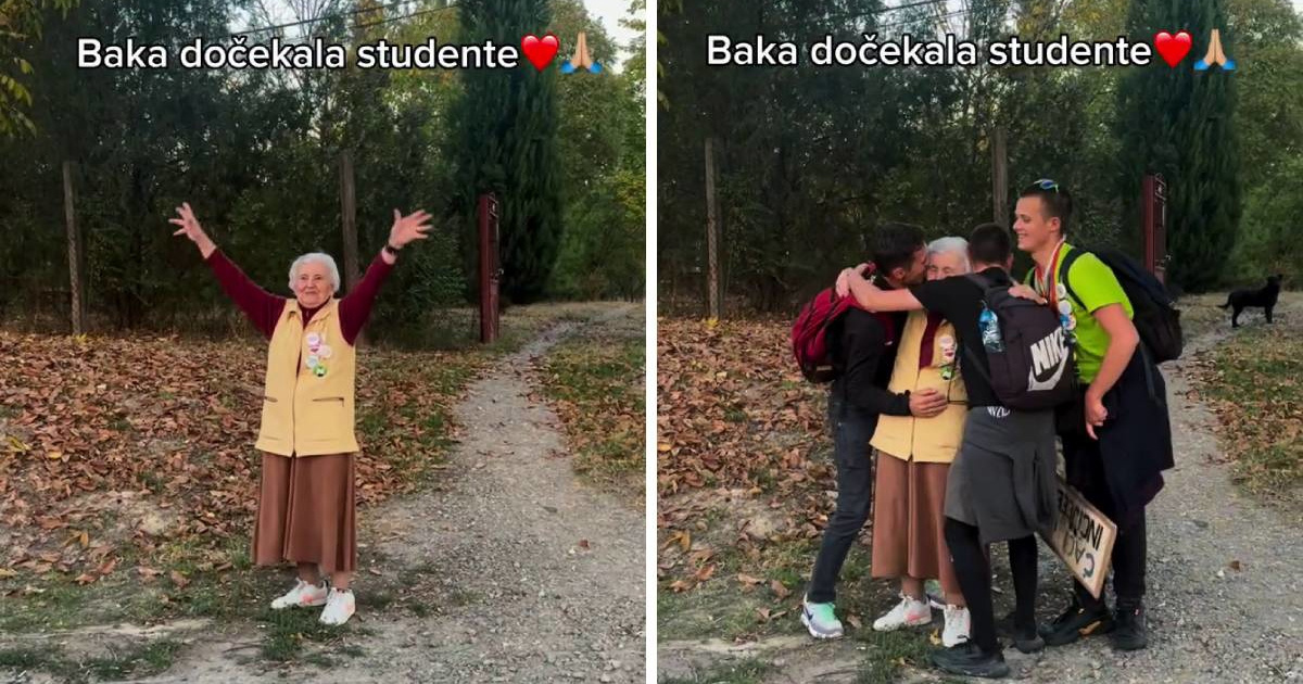 Baka iz Srbije dočekala studente zagrljajima: "Nađite me ovdje kad pobijedite"