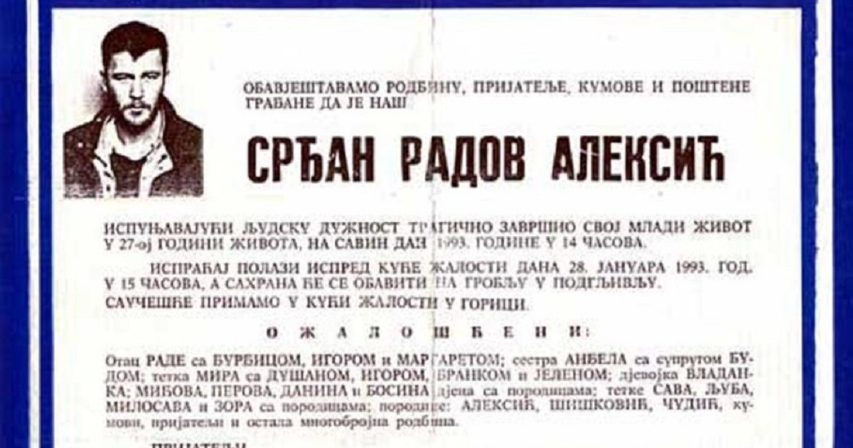 Prije 30 godina nasmrt je pretučen Srđan Aleksić jer je u ratnom ludilu ostao čovjek