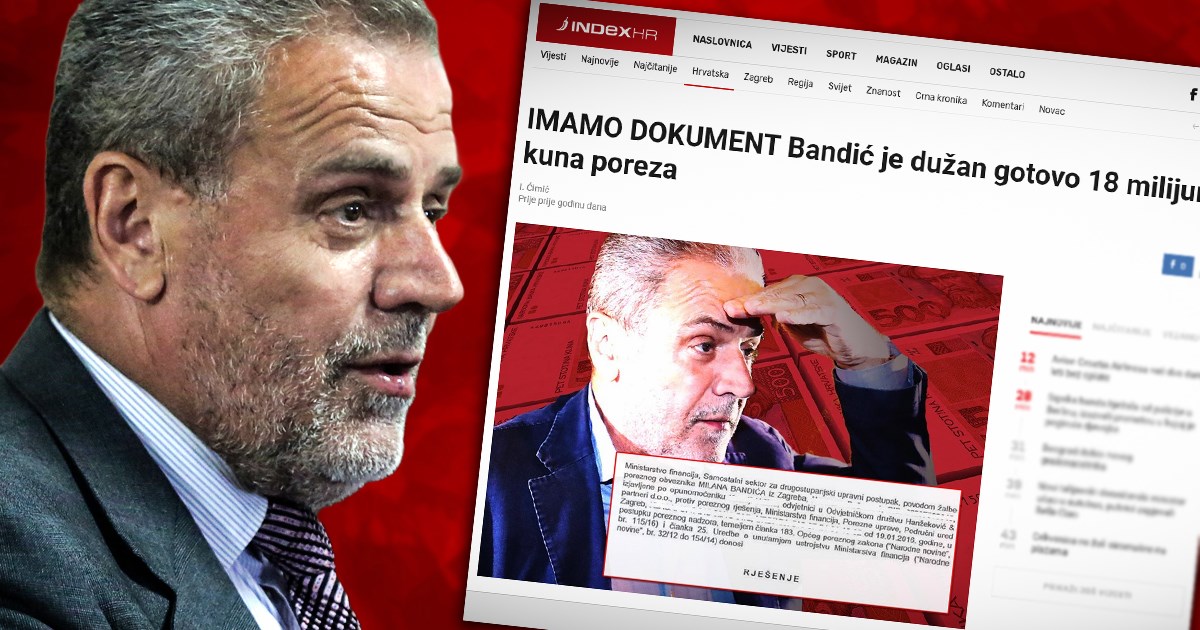 Bandić kazneno goni novinara Indexa zbog članka o poreznom dugu