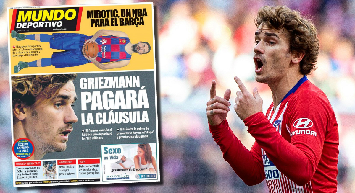 Mundo: Griezmann će otkupiti samog sebe od Atletica za 120 milijuna eura