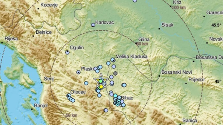 Potres magnitude 2.9 kod Ogulina