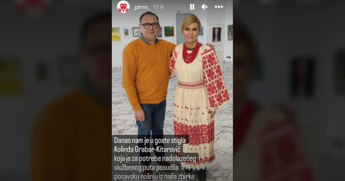 Kolinda u Katar ide u nošnji Posavine, osvanula fotografija