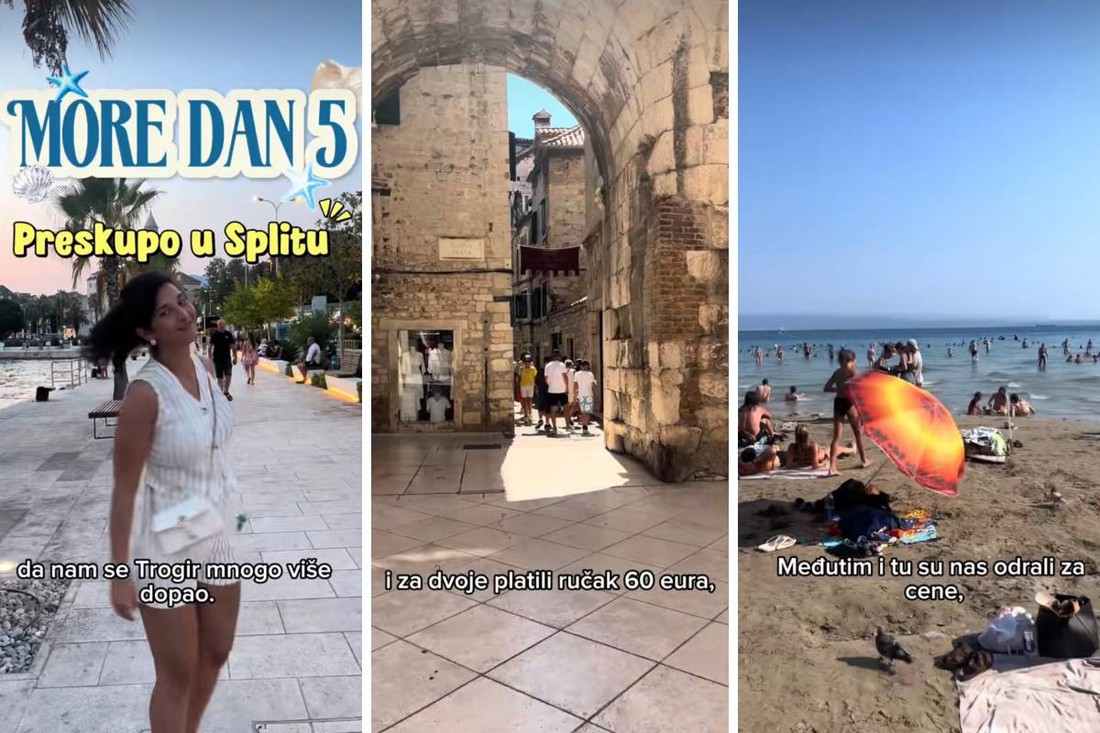 Srpska tiktokerica u Splitu: "Sedam ćevapa košta 17 €, pa smo jeli paštetu doma"