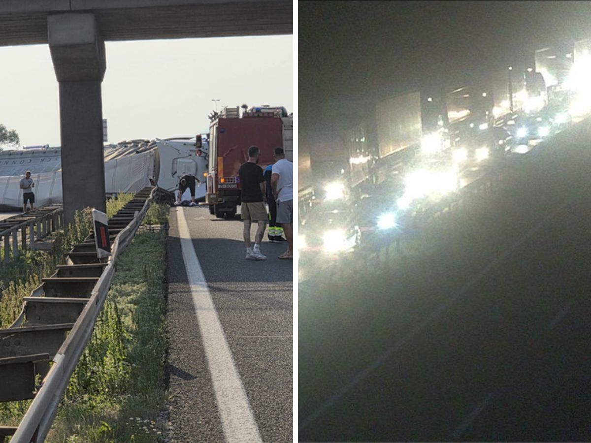 Nesreća šlepera na A3 kod Zagreba, probio ogradu. Prekinut promet, velika je kolona