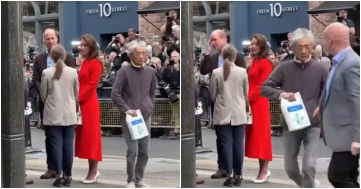 Zbunjeni muškarac prošao pored Williama i Kate, njegova reakcija nasmijala ljude