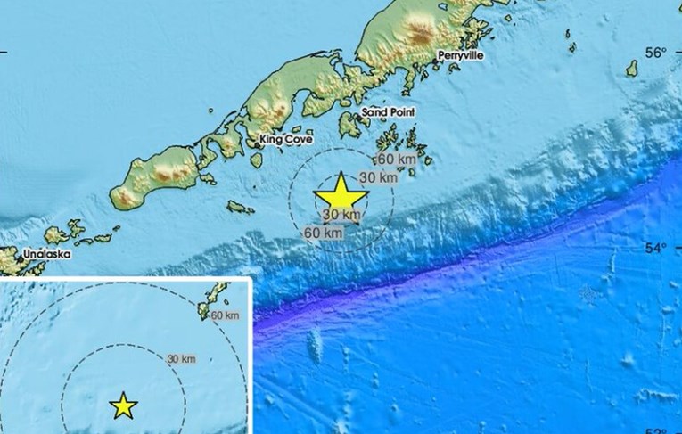 Potres jačine 7.4 na Aljaski