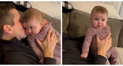 Bebina neočekivana reakcija na tatine poljupce oduševila milijune