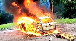 FOTO Na zagrebačkom Svetom Duhu u potpunosti izgorio auto