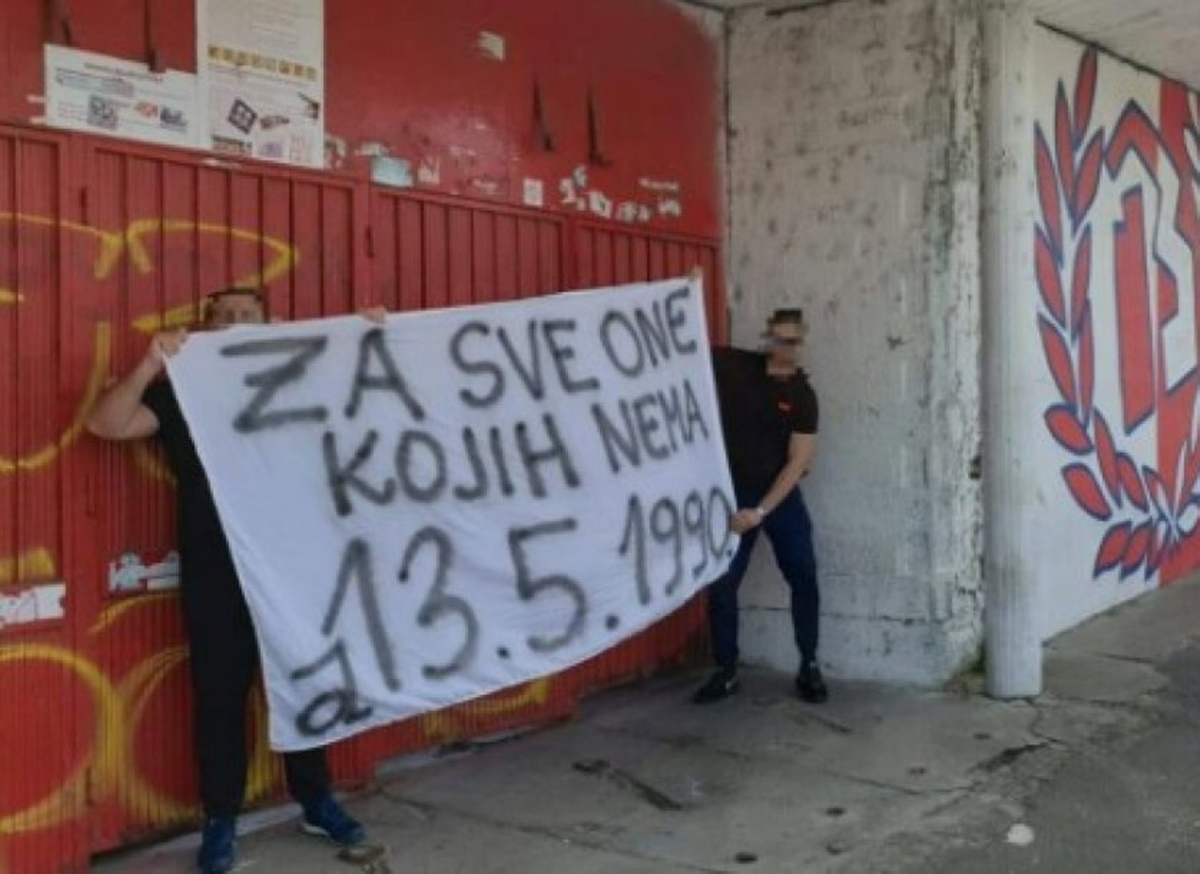 Bad Blue Boysi povodom 13. 5. otišli na Zvezdin stadion s ovom porukom