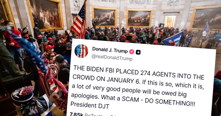 Trump optužio "Bidenov FBI" za napad na Kapitol. Biden tada uopće nije bio predsjednik
