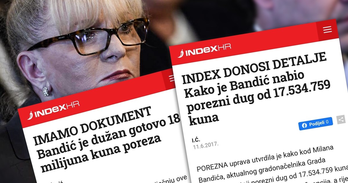 17 milijuna kuna zbog kojih danas kuka Vesna Bandić otkrio je Index. Tužili su nas