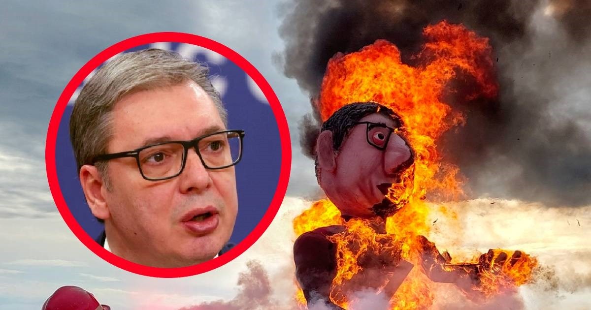 Vučić komentirao paljenje lutke sa svojim likom u Kaštelima