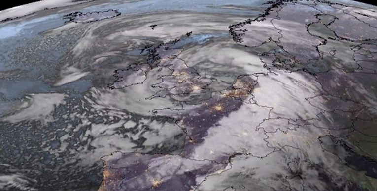 VIDEO Objavljene snimke iz svemira. Ovako se golema oluja kreće Europom