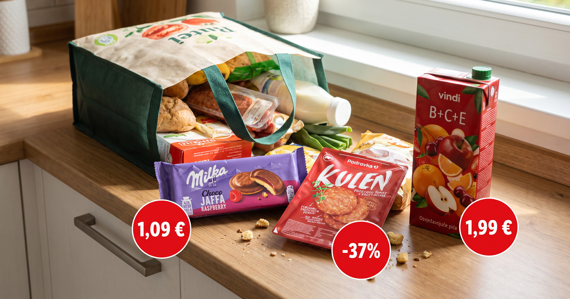 Najbolje cijene danas: Podravkin kulen već od 1 eura, sok Vindi 2 eura za dvije litre