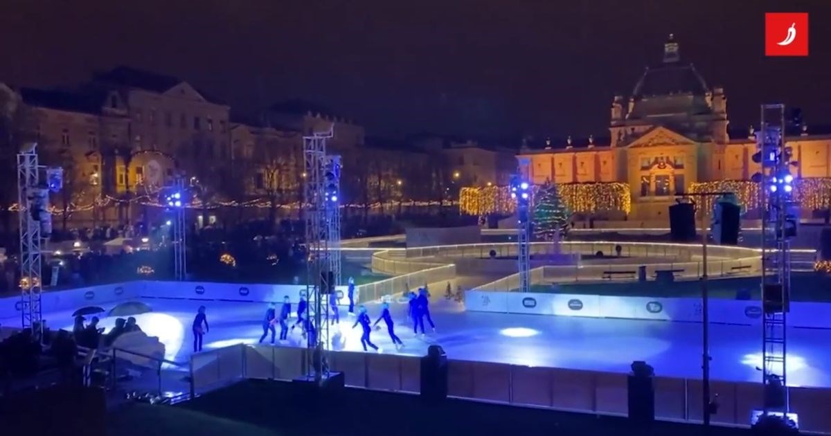 VIDEO Kiša nije omela planove, klizačkim nastupom otvoren Ledeni park na Tomislavcu