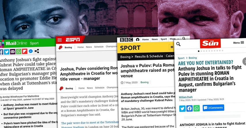 Pulska Arena je zbog boksa na naslovnicama najvećih medija svijeta. "Ovo oduzima dah"